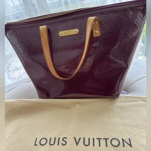 Louis Vuitton Monogram Vernis Bellevue PM in Purple with Dust bag. Gently worn.